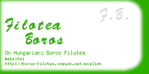 filotea boros business card